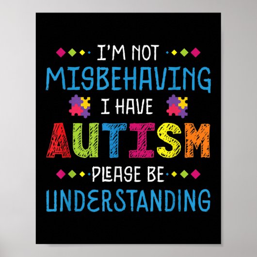 Kindness Ribbon Herz Autismus Bewusstsein _6 Poster (Vorne)