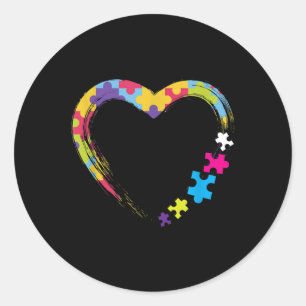 Kindness Ribbon Herz Autismus Bewusstsein Runder Aufkleber
