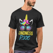 Kindness Rocks Anti Bullying Rainbow Unicorn Sungl T-Shirt (Vorderseite)