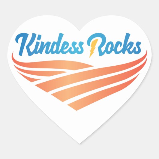 Kindness Rocks Heart Sticker (Vorderseite)