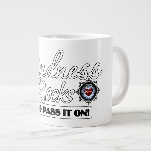 Kindness Rocks Jumbo-Tasse (Vorderseite Rechts)