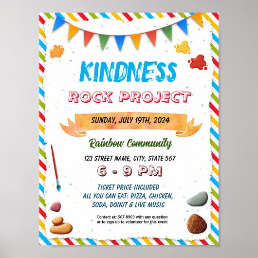 Kindness Rocks Projektereignis Flyer Poster (Vorne)