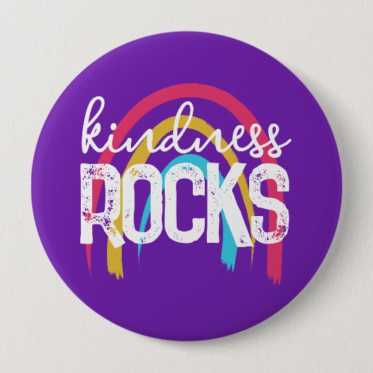 Kindness Rocks Rainbow Button (Vorderseite)