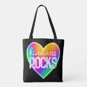 Kindness Rocks Rainbow Herz Tasche (Rückseite)