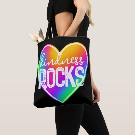 Kindness Rocks Rainbow Herz Tasche (Von Nahem)