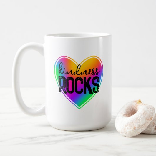 Kindness Rocks Rainbow Kaffeetasse (Mit Donut)