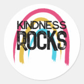Kindness Rocks Rainbow Runder Aufkleber (Vorderseite)