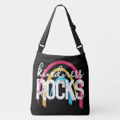 Kindness Rocks Rainbow Tragetaschen Mit Langen Trägern (Vorderseite)