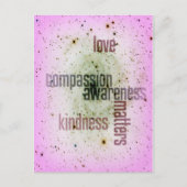 Kindness spielt eine Universelle Liebe Postkarte (Vorderseite)