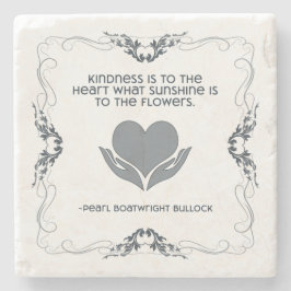 Kindness Stone Untersetzer in Blue