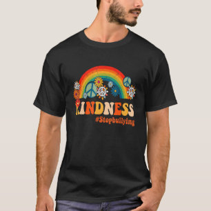 Kindness stoppt Schikanen Orange Retro Rainbow Uni T-Shirt