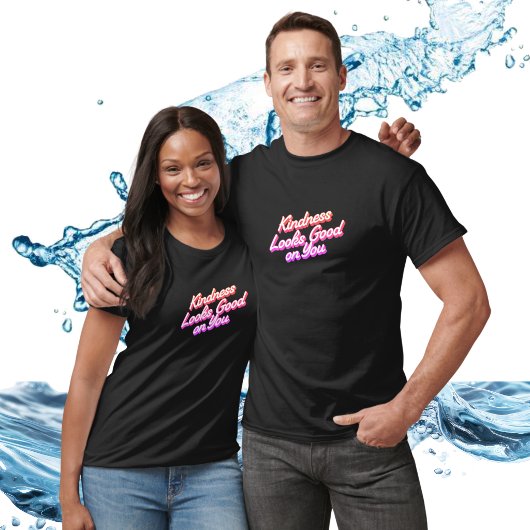 Kindness Typografie Black Personalize T-Shirt