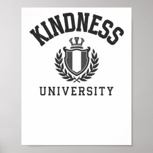 Kindness University - Dark Color Schriftart Sticke Poster