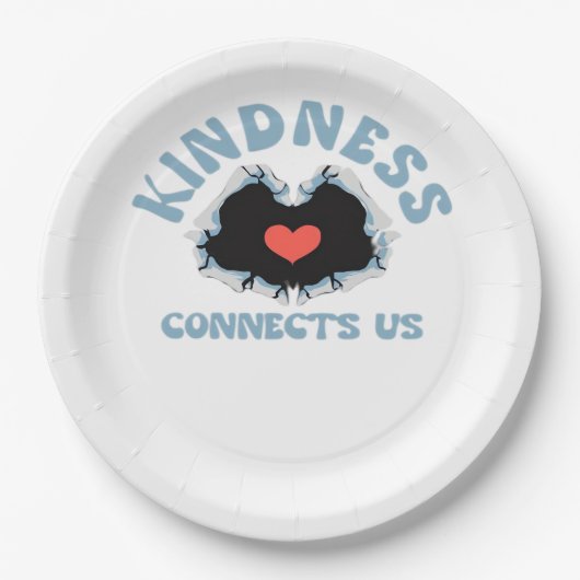 Kindness verbindet uns Classic Pappteller (Vorderseite)