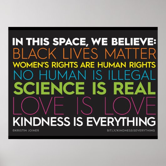 #KindnessIsAll in diesem Weltraumposter Poster (Vorne)