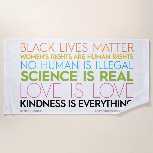 #KindnessIsEverything Badetuch (Vorderseite)