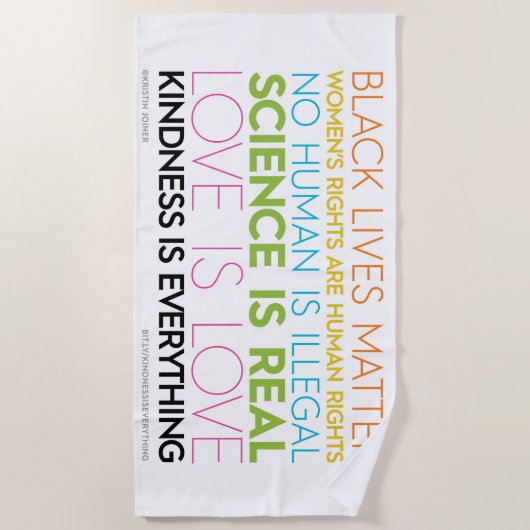 #KindnessIsEverything Badetuch (Vorderseite)