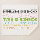 #KindnessIsEverything Sherpa Blanket (weiß) Sherpadecke (Vorderseite (Horizontal))