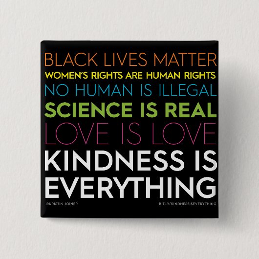 #KindnessisEverything Square Button (Vorderseite)