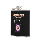 KINDNIS - Übergeben Sie es auf Vinyl Wrapped Flask Flachmann (Links)