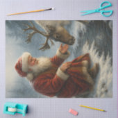 Kindred Spirits Santa & Reindeer Winter Decoupage  Seidenpapier (Basteln)
