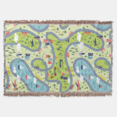 KindRoadtrip Landschaftsmuster Decke (Vorderseite)