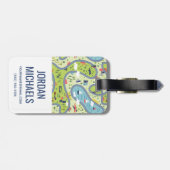 KindRoadtrip Landschaftsmuster Gepäckanhänger (Rückseite horizontal)