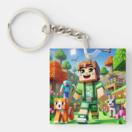 Kind's ID Blockstyle Dark Dragon Diamond Sword Schlüsselanhänger