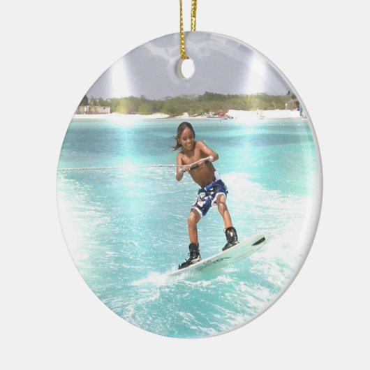 KindWakeboarding Verzierung Keramik Ornament (Links)