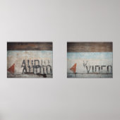 Kinemaphil audiophile im Stil eines urbanen Loftes Bilderwand Sets (Vorderseite)