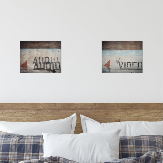 Kinemaphil audiophile im Stil eines urbanen Loftes Bilderwand Sets (Schlafzimmer)
