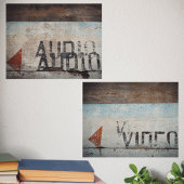 Kinemaphil audiophile im Stil eines urbanen Loftes Bilderwand Sets