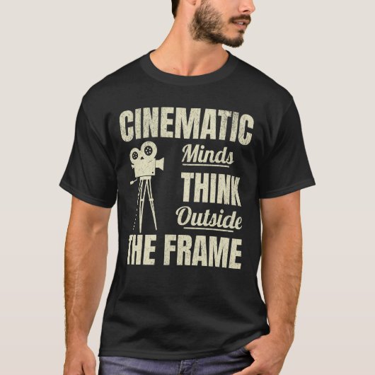 Kinematic Minds Filmmaking Camera Lover T-Shirt (Vorderseite)