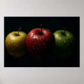 Kinemische Äpfel Hyper Realistic Macro Still Life Poster (Vorne)