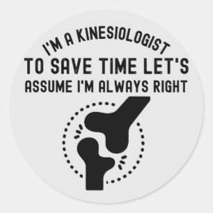 Kinesiologe4, Zitate zur Kinesiologie Runder Aufkleber