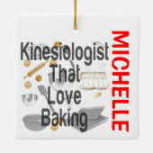 Kinesiologe Lieben backen CUSTOM Keramikornament (Rückseite)