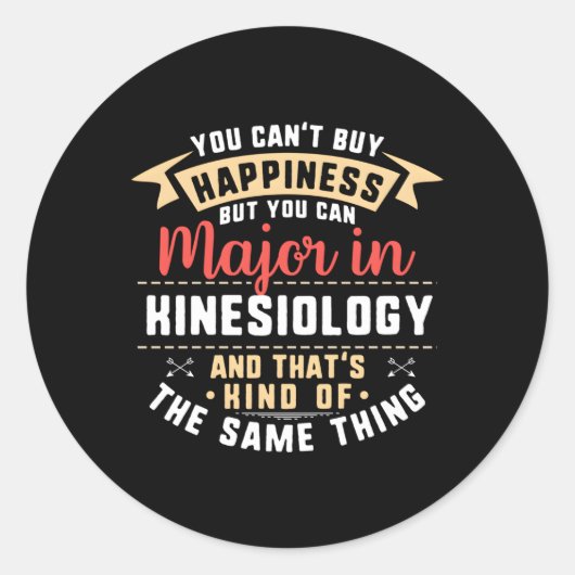 Kinesiologie Major Studen Abschluss Runder Aufkleber (Vorderseite)