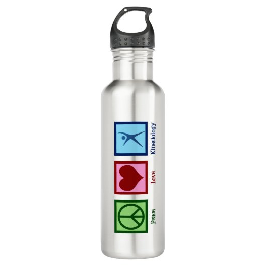 Kinesiologin Peace Liebe Kinesiology Edelstahlflasche (Vorderseite)