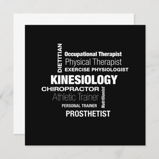 Kinesiology Kinesiologist Physio Physical Therapis Einladung (Vorne/Hinten)