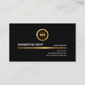 Kinetische rote rauchige Schallwellen, die Visitenkarte (Rückseite)