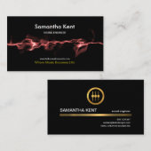 Kinetische rote rauchige Schallwellen, die Visitenkarte (Vorne/Hinten)