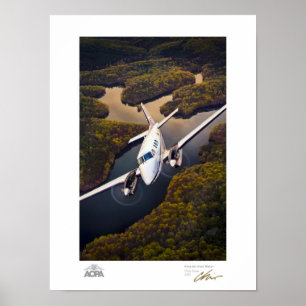 King Air Over Water Gallery Poster