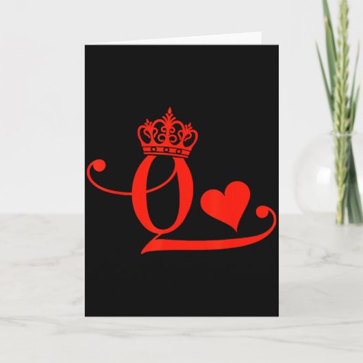 King & Queen Of Hearts Matching Couple Saint V Karte (Vorderseite)