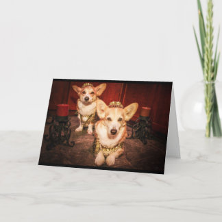 King and Queen Corgi Jubiläumskarte Karte