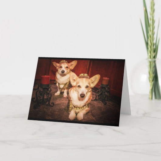 King and Queen Corgi Jubiläumskarte Karte (Vorderseite)