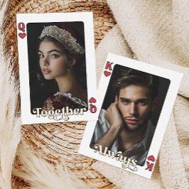 King and Queen Custom Couple Foto Valentinstag Feiertagskarte