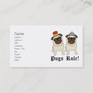 King and Queen Mops Business Cards Visitenkarte