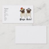 King and Queen Mops Business Cards Visitenkarte (Vorne/Hinten)