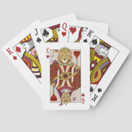 King and Queen of Hearts Lion Playing Cards Spielkarten