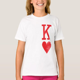 King and Queen of Hearts Playing Cards Paare T-Shirt
